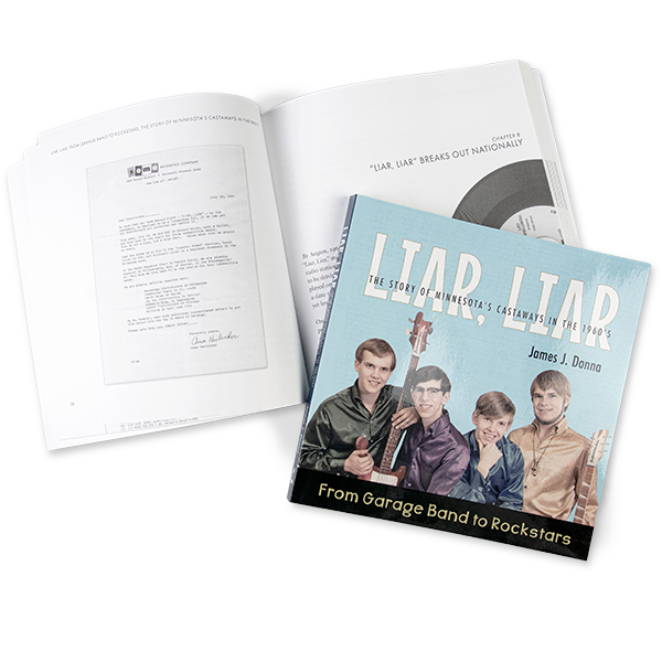 A look at the book cover and an interior spread declaring "Liar, Liar Breaks Out Nationally."